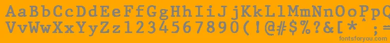 Шрифт JMH Typewriter mono Bold – серые шрифты на оранжевом фоне