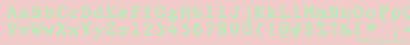 Подробнее о шрифте JMH Typewriter mono Bold Шрифт JMH Typewriter mono Bold – зелёные шрифты на розовом фоне
