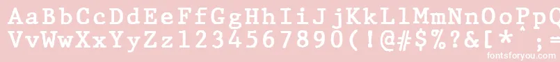 JMH Typewriter mono Bold Font – White Fonts on Pink Background