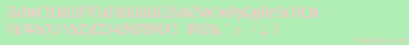 Lombarduerer Font – Pink Fonts on Green Background