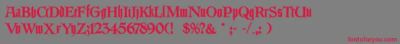 Lombarduerer Font – Red Fonts on Gray Background