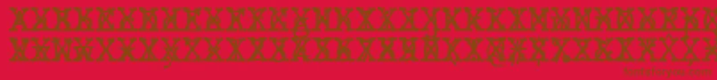 JMH Typewriter mono Cross Font – Brown Fonts on Red Background