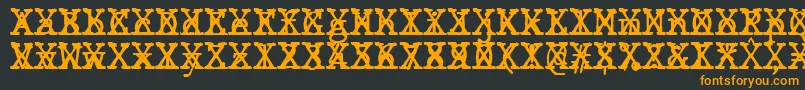 JMH Typewriter mono Cross Font – Orange Fonts on Black Background