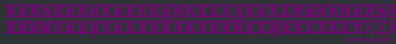 Шрифт JMH Typewriter mono Cross – фиолетовые шрифты на чёрном фоне