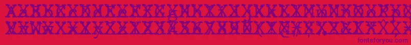 JMH Typewriter mono Cross Font – Purple Fonts on Red Background