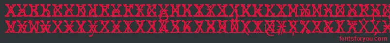 JMH Typewriter mono Cross Font – Red Fonts on Black Background