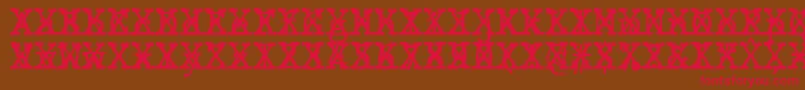 Police JMH Typewriter mono Cross – polices rouges sur fond brun