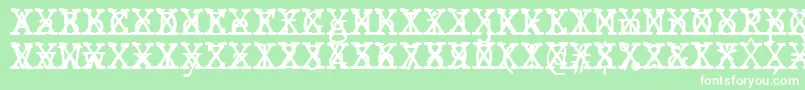 JMH Typewriter mono Cross Font – White Fonts on Green Background