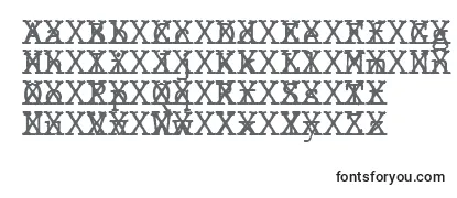 Überblick über die Schriftart JMH Typewriter mono Cross