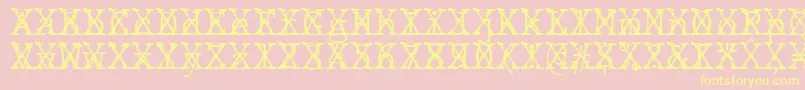 fuente JMH Typewriter mono Fine Cross – Fuentes Amarillas Sobre Fondo Rosa
