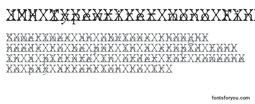 Überblick über die Schriftart JMH Typewriter mono Fine Cross