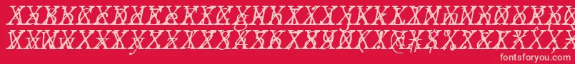 Подробнее о шрифте JMH Typewriter mono Fine Italic Cross Шрифт JMH Typewriter mono Fine Italic Cross – розовые шрифты на красном фоне