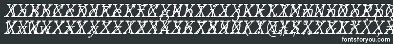 JMH Typewriter mono Fine Italic Cross-fontti – valkoiset fontit