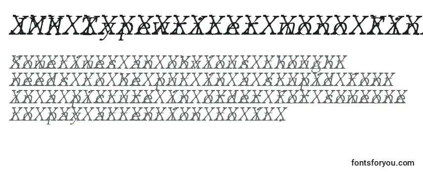 Czcionka JMH Typewriter mono Fine Italic Cross