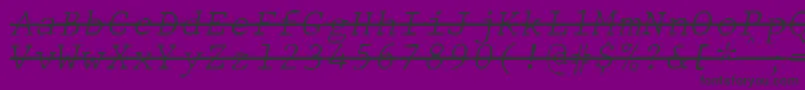 JMH Typewriter mono Fine Italic Over Font – Black Fonts on Purple Background