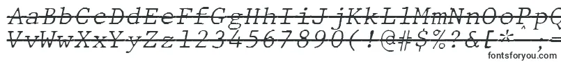 JMH Typewriter mono Fine Italic Over Font – Fonts for Mac