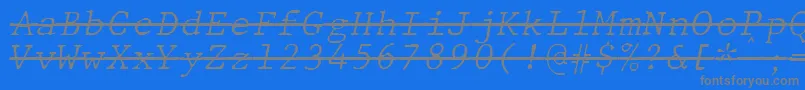 JMH Typewriter mono Fine Italic Over Font – Gray Fonts on Blue Background