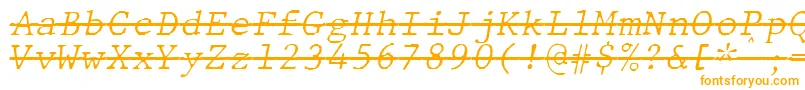 JMH Typewriter mono Fine Italic Over Font – Orange Fonts