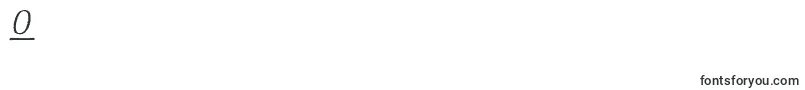フォントJMH Typewriter mono Fine Italic Under – フォント 数字 0