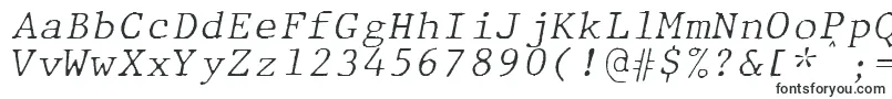 JMH Typewriter mono Fine Italic-fontti – esitysfontit