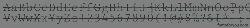 JMH Typewriter mono Fine Over Font – Black Fonts on Gray Background