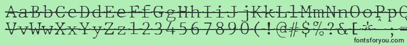JMH Typewriter mono Fine Over Font – Black Fonts on Green Background