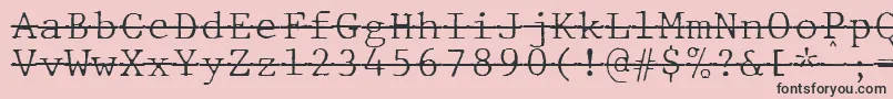 JMH Typewriter mono Fine Over Font – Black Fonts on Pink Background