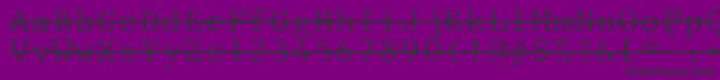 JMH Typewriter mono Fine Over Font – Black Fonts on Purple Background