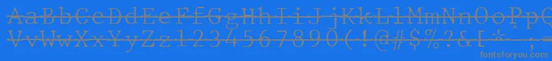 JMH Typewriter mono Fine Over Font – Gray Fonts on Blue Background