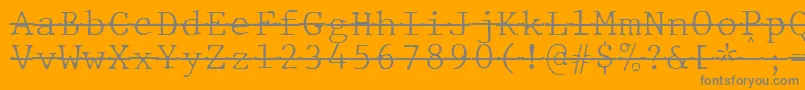 JMH Typewriter mono Fine Over Font – Gray Fonts on Orange Background
