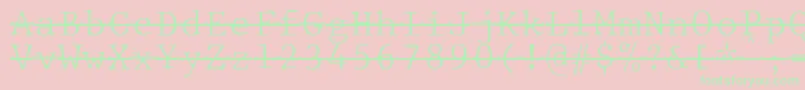 JMH Typewriter mono Fine Over Font – Green Fonts on Pink Background
