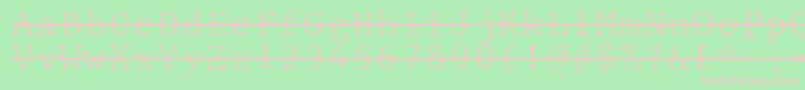 JMH Typewriter mono Fine Over Font – Pink Fonts on Green Background