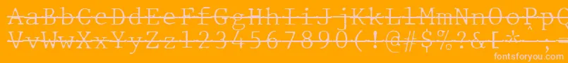 JMH Typewriter mono Fine Over Font – Pink Fonts on Orange Background
