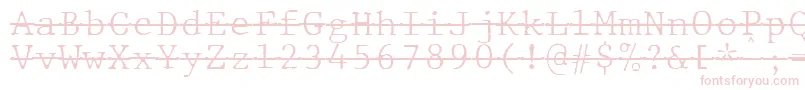 Шрифт JMH Typewriter mono Fine Over – розовые шрифты