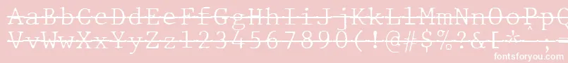 JMH Typewriter mono Fine Over Font – White Fonts on Pink Background