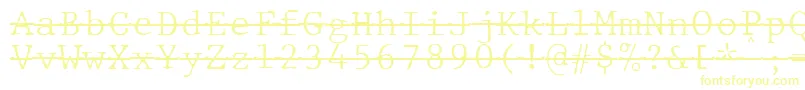 JMH Typewriter mono Fine Over Font – Yellow Fonts on White Background