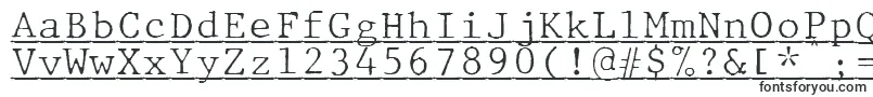 JMH Typewriter mono Fine Under-Schriftart – Schriften mit Serifen
