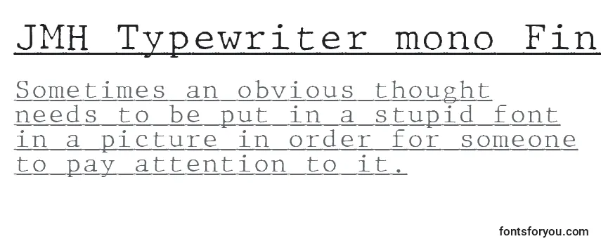 Шрифт JMH Typewriter mono Fine Under