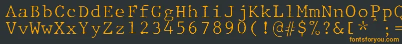 フォントJMH Typewriter mono Fine – 黒い背景にオレンジの文字