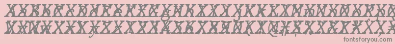 JMH Typewriter mono Italic Cross Font – Gray Fonts on Pink Background