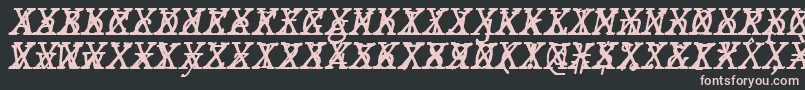 JMH Typewriter mono Italic Cross Font – Pink Fonts on Black Background