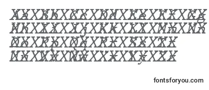 Überblick über die Schriftart JMH Typewriter mono Italic Cross