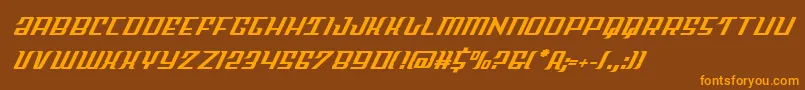 Шрифт Skycabital – оранжевые шрифты на коричневом фоне