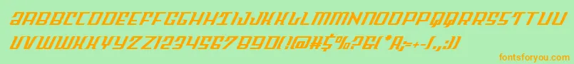 Skycabital Font – Orange Fonts on Green Background