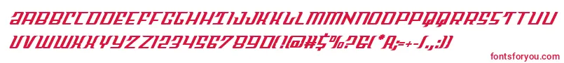 フォントSkycabital – 白い背景に赤い文字