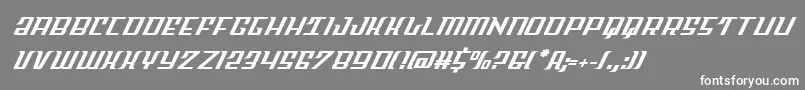 フォントSkycabital – 灰色の背景に白い文字