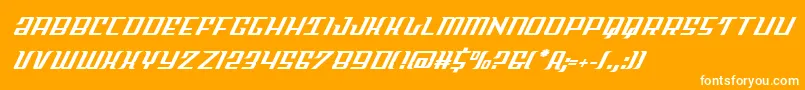 フォントSkycabital – オレンジの背景に白い文字