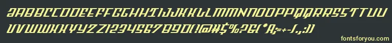 Skycabital Font – Yellow Fonts on Black Background
