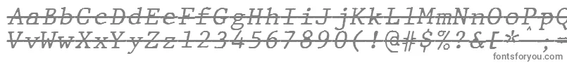 フォントJMH Typewriter mono Italic Over – 灰色のフォント
