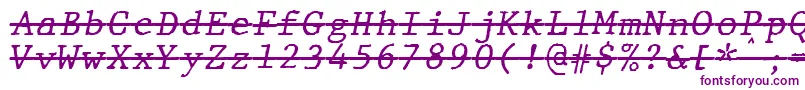 JMH Typewriter mono Italic Overフォントについての詳細 フォントJMH Typewriter mono Italic Over – 紫色のフォント